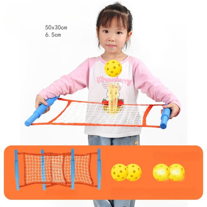 Joc Spikeball, Flippy, pentru Copii, Joc in 2, pentru Plaja, Parcuri, Interior, 2 Plase, 2 Mingi Normale, 2 Mingi Luminoase, Senzorial, Prinderea Mingii, 50x30 cm, Multicolor [2]