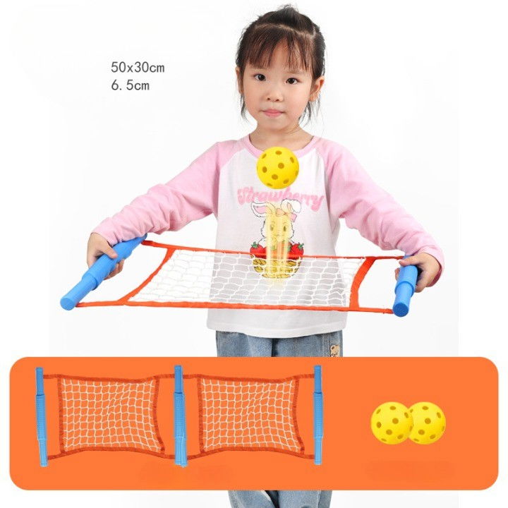 Joc Spikeball, Flippy, pentru Copii, Joc in 2, pentru Plaja, Parcuri, Interior, 2 Plase, 2 Mingi, Senzorial, Prinderea Mingii, 50x30 cm, Multicolor [2]