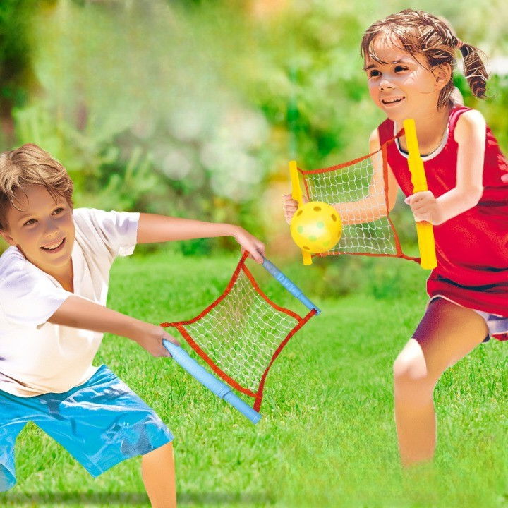 Joc Spikeball, Flippy, pentru Copii, Joc in 2, pentru Plaja, Parcuri, Interior, 2 Plase, 2 Mingi, Senzorial, Prinderea Mingii, 50x30 cm, Multicolor [6]