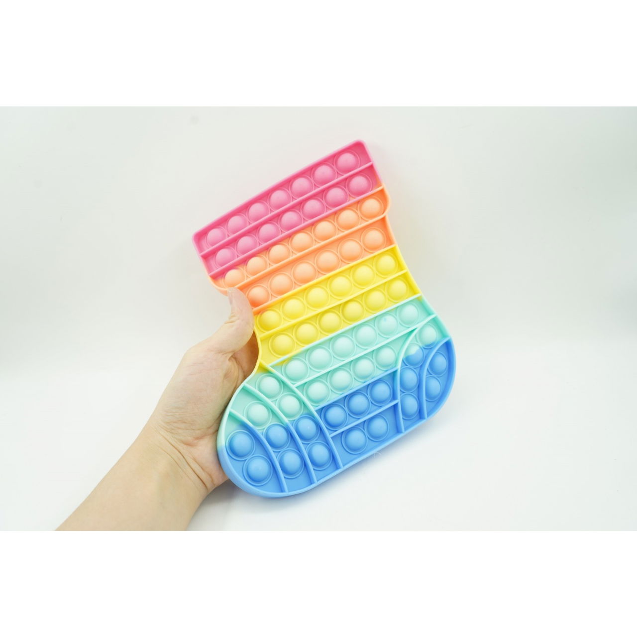 Jucarie antistres din silicon, Flippy, Pop It Now and Flip It, Ciorap Craciun, Multicolor [6]