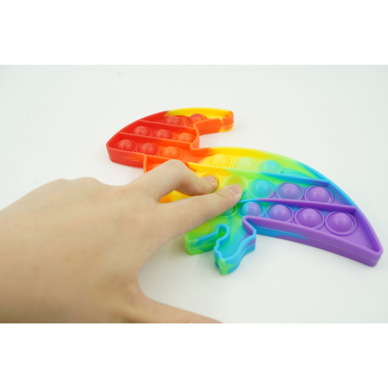 Jucarie antistres din silicon, Flippy, Pop It Now and Flip It, Dinozaur mic, Multicolor V2 [3]