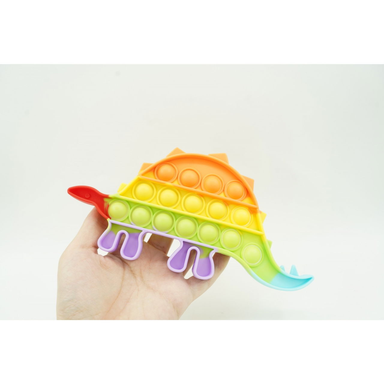 Jucarie antistres din silicon, Flippy, Pop It Now and Flip It, Dinozaur mic, Multicolor V4 [4]