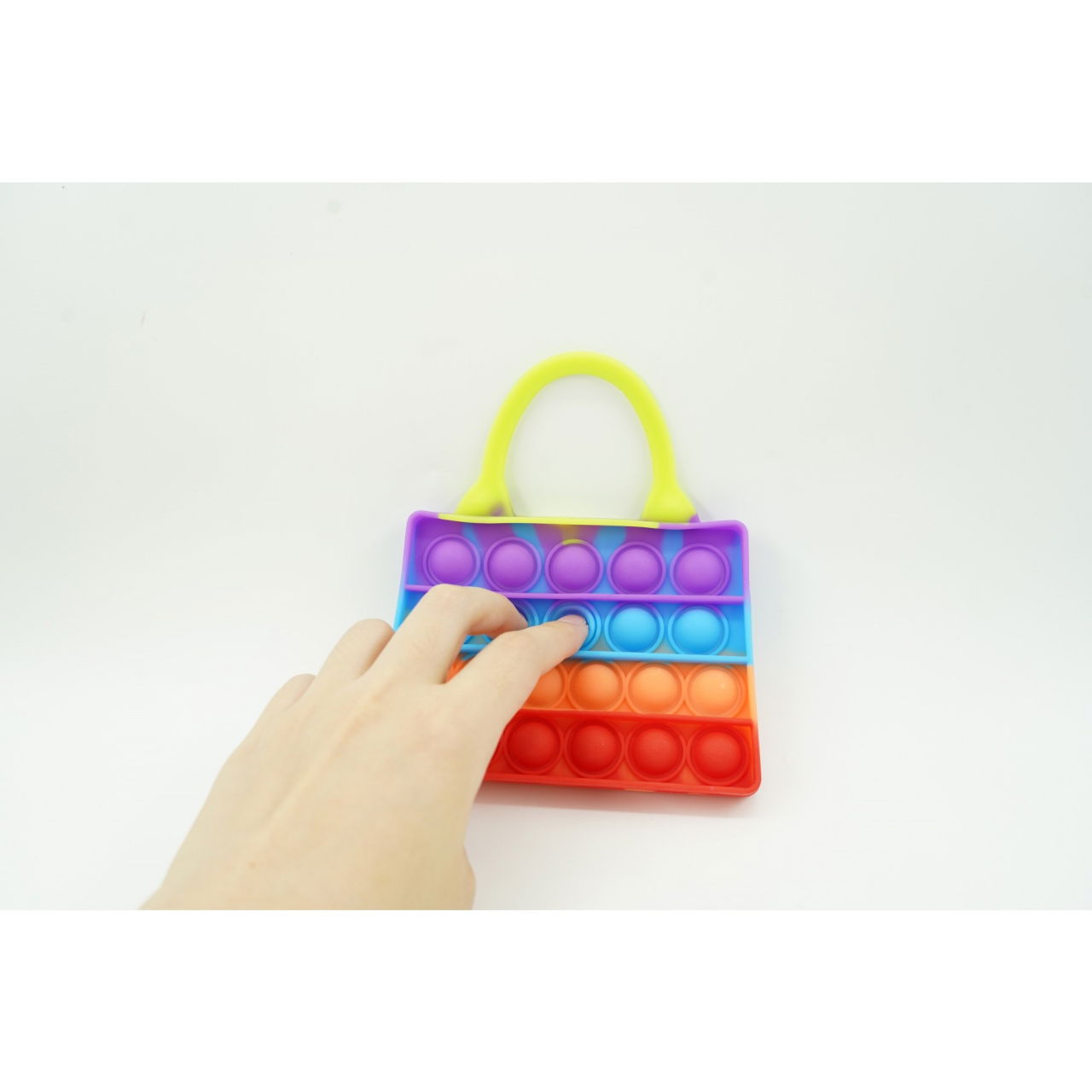 Jucarie Antistres din silicon Flippy, Pop It Now And Flip It, Geanta de umar, Multicolor [3]