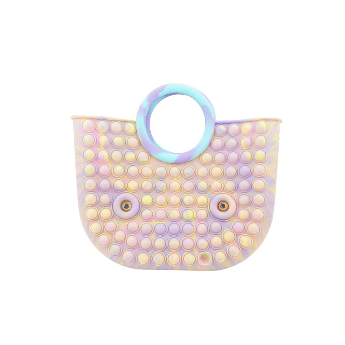 Jucarie Antistres din silicon Flippy, Pop It Now And Flip It, Geanta mare, 28 cm, Multicolor, Model 6 V2 [2]