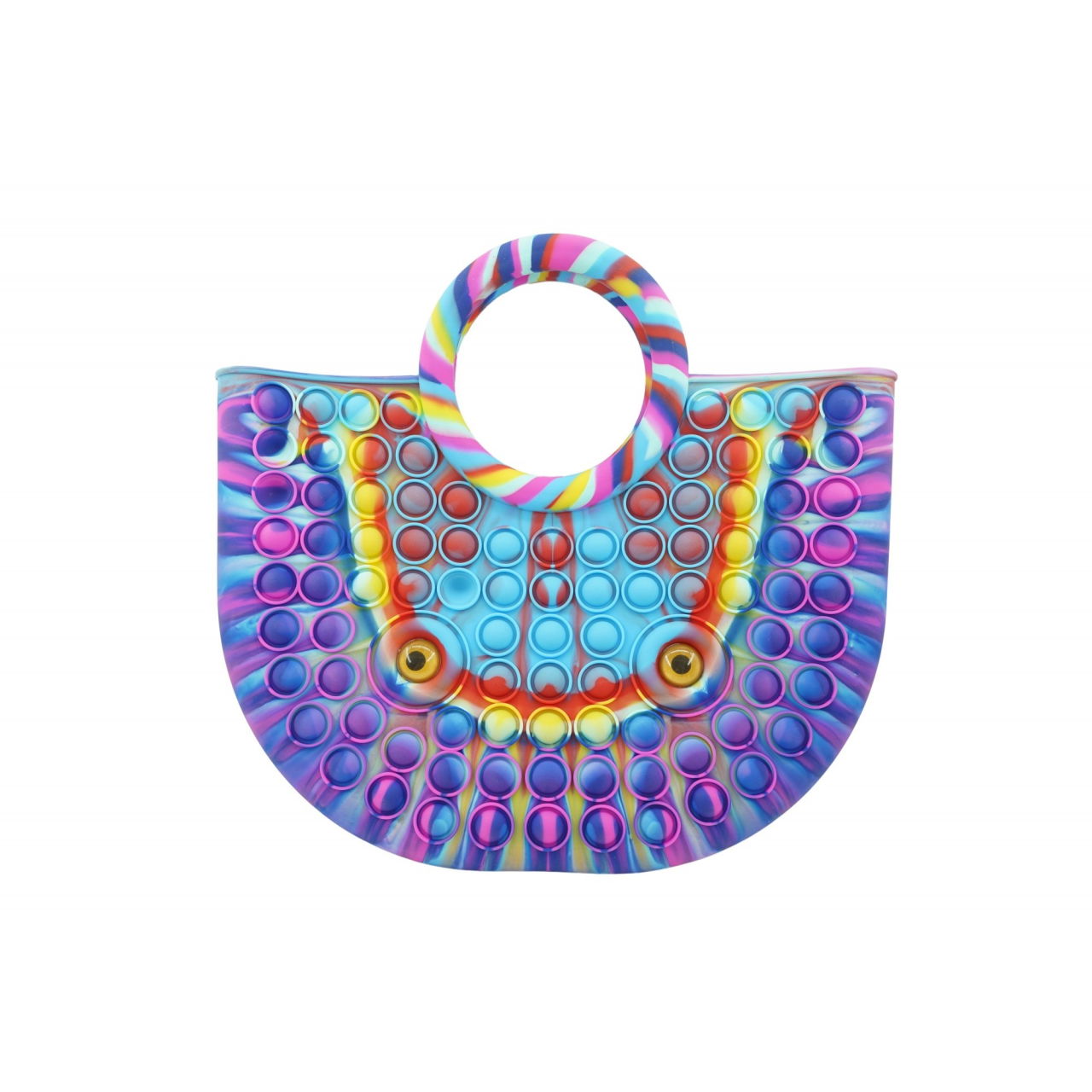 Jucarie Antistres din silicon Flippy, Pop It Now And Flip It, Geanta mare, 28 cm, Multicolor, V1 [1]