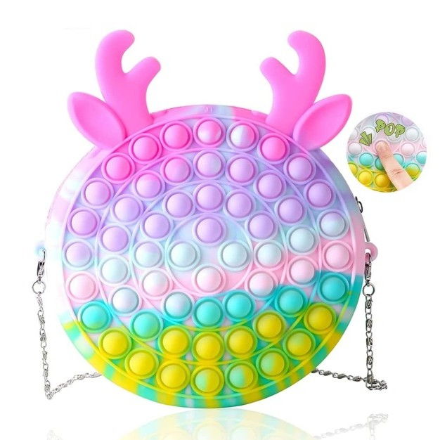 Jucarie antistres din silicon Flippy, Pop it Now and Flip It ,Geanta ,Multicolor [11]