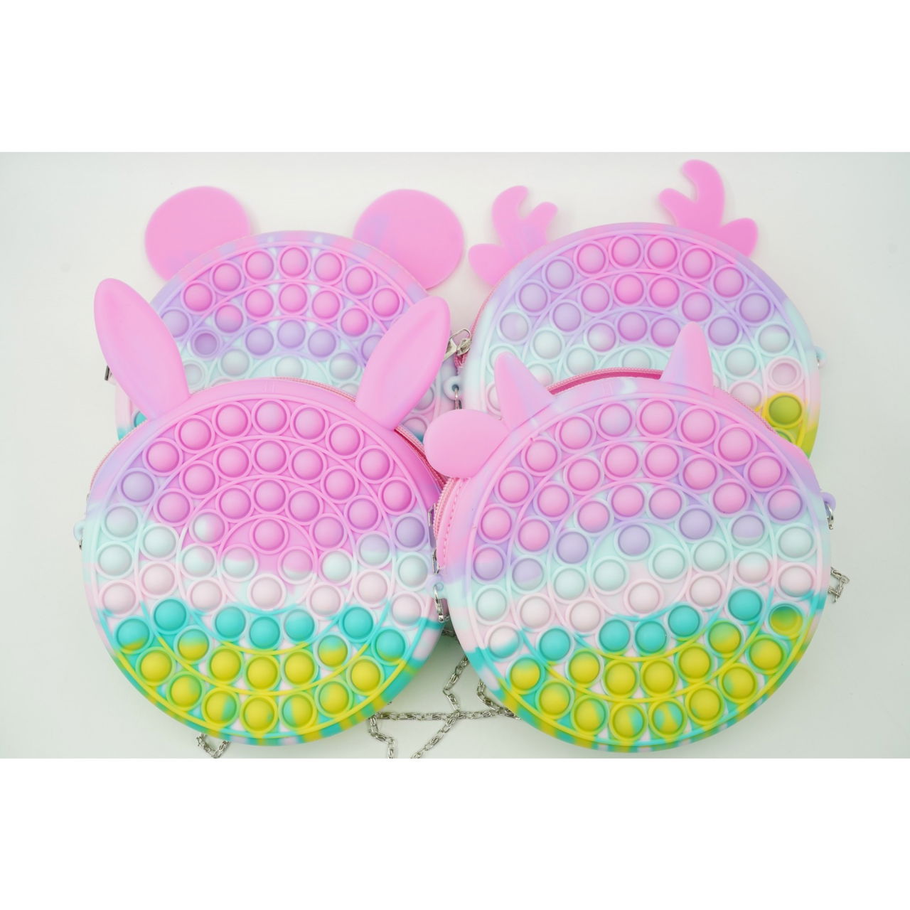 Jucarie antistres din silicon Flippy, Pop it Now and Flip It ,Geanta ,Multicolor [6]