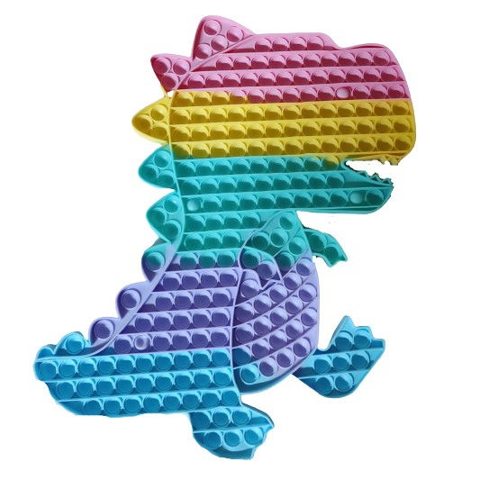 Jucarie antistres din silicon, Flippy, Pop It Now, Dinozaur, Multicolor, 45x32 cm, Model 3 [1]