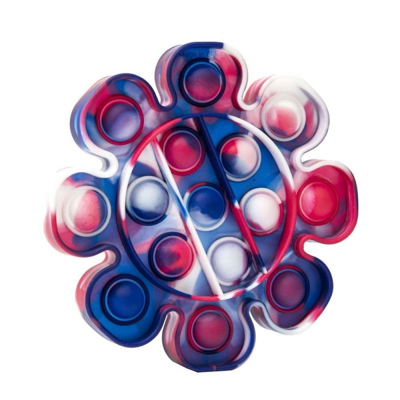 Jucarie antistres din silicon, Pop it Now and Flip It, Floare, Multicolor [3]
