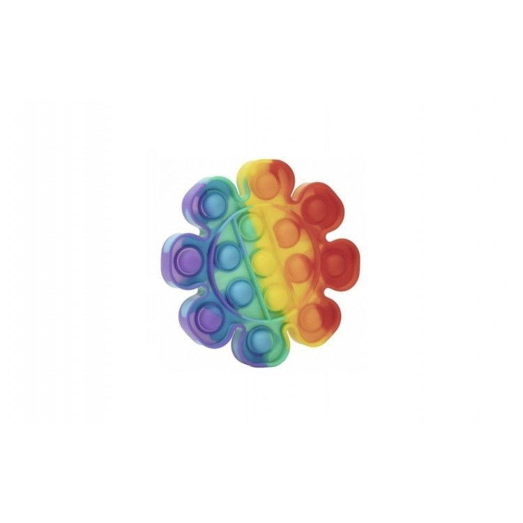 Jucarie antistres din silicon, Pop It Now and Flip It, Floare, Multicolor, Model 2 [1]