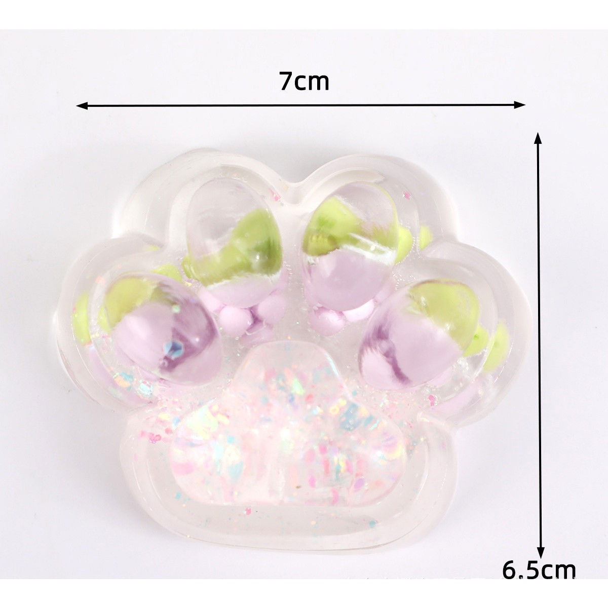 Jucarie Antistres Squishy, Flippy, cu Revenire Lenta, Labuta de Pisica Pufoasa, 7.5 cm, Ambalaj Transparent, Model 270524 Multicolor [3]
