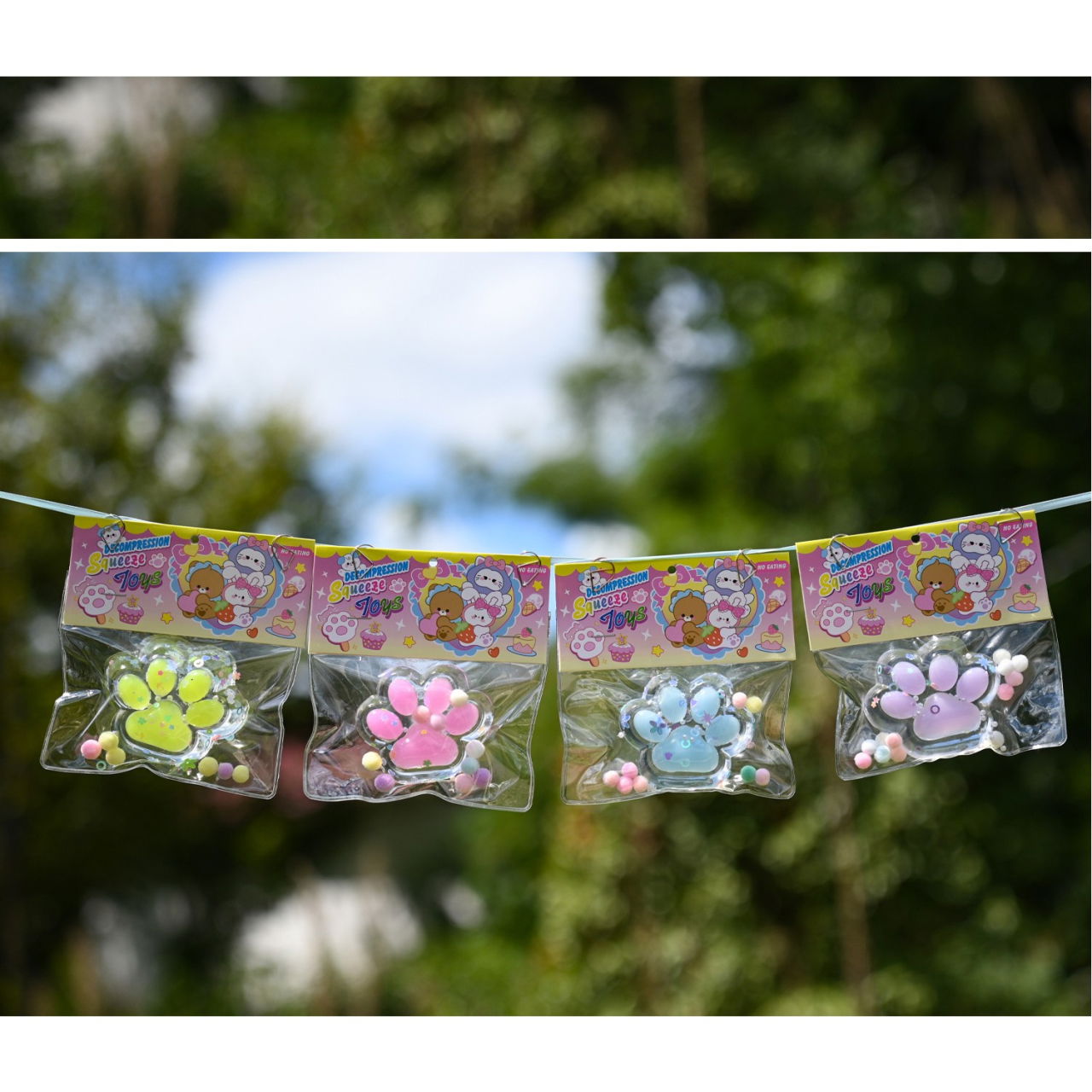 Jucarie Antistres Squishy, Flippy, cu Revenire Lenta, Labuta de Pisica Pufoasa, 7.5 cm, Ambalaj Transparent, Model 27055, Multicolor [3]