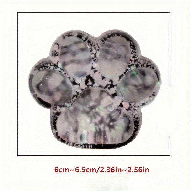 Jucarie Antistres Squishy, Flippy, cu Revenire Lenta, Squeeze Pinch Family, Model Labuta de Pisica cu Sclipici, 6.5x6 cm, 60g, Ambalaj Transparent, Alb-Negru [9]