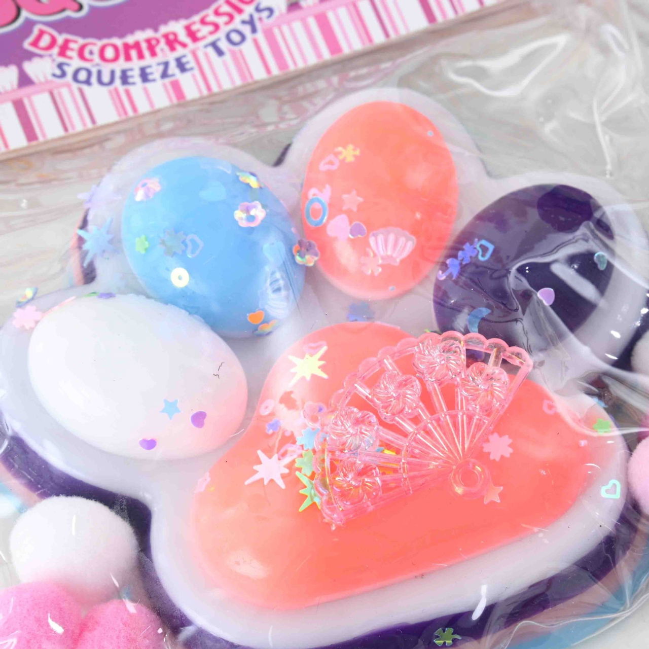 Jucarie Antistres Squishy, Flippy, cu Revenire Lenta, Squeeze Toys, Model Cat Paw, 12.5x10.5 cm, 220g, +3 Ani, din TPR, Model 1, Multicolor [4]