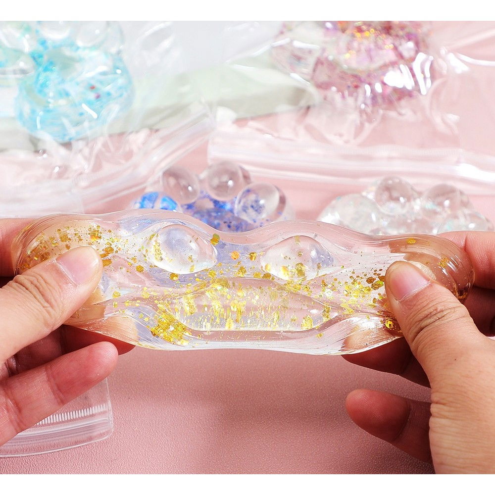 Jucarie Antistres Squishy, Flippy, Labuta de Pisica Pufoasa, cu Revenire Lenta, 7 x 6.5 cm, Model 270532, Multicolor [3]