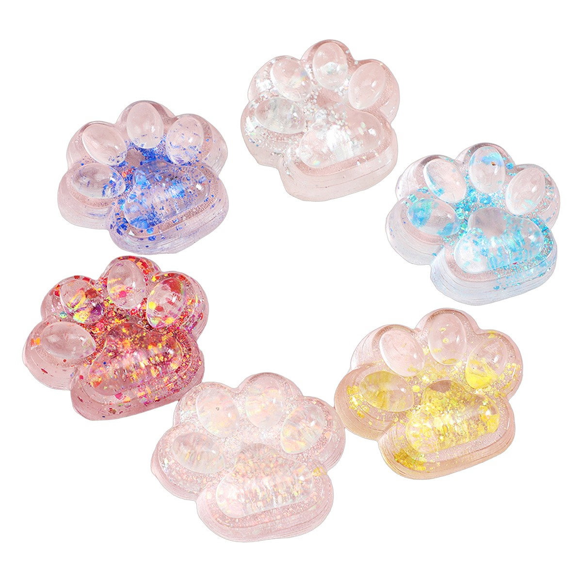Jucarie Antistres Squishy, Flippy, Labuta de Pisica Pufoasa, cu Revenire Lenta, 7 x 6.5 cm, Model 270532, Multicolor [9]