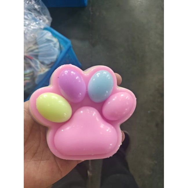 Jucarie Antistres Squishy, Flippy, Labuta de Pisica Squeeze Toys, cu Revenire Lenta, 7.5 cm, Model 270529, Multicolor [2]