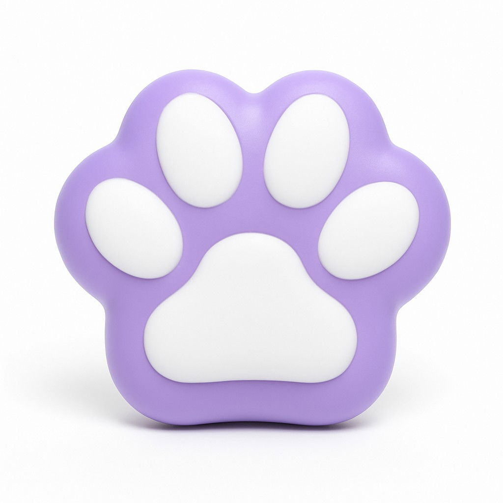 Jucarie Antistres Squishy, Flippy, Revenire Lenta, Model Labuta de Pisica, Squishy, BIG 12.5 x 10.5 cm, 220 g, Model 12, Mov Alb [1]