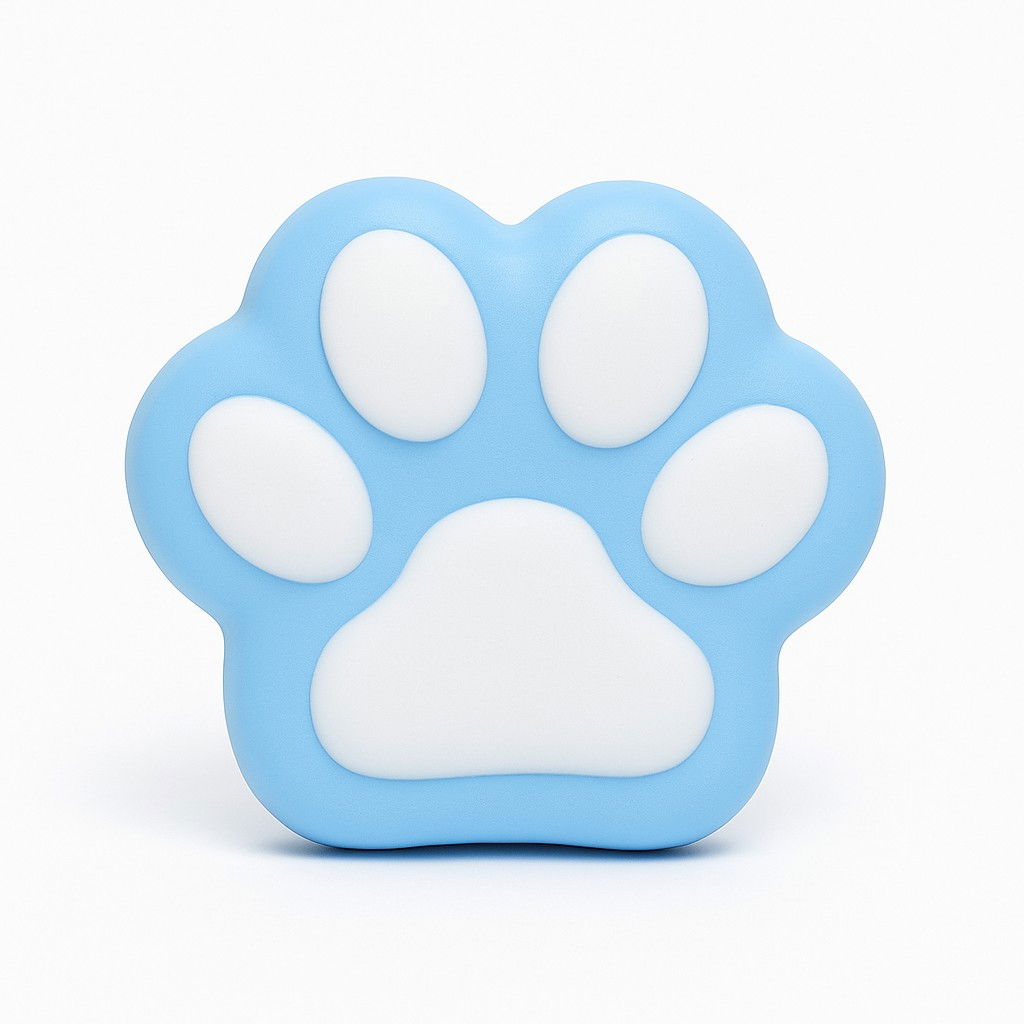 Jucarie Antistres Squishy, Flippy, Revenire Lenta, Model Labuta de Pisica, Squishy, BIG 12.5 x 10.5 cm, 220 g, Model 13, Albastru Alb [1]