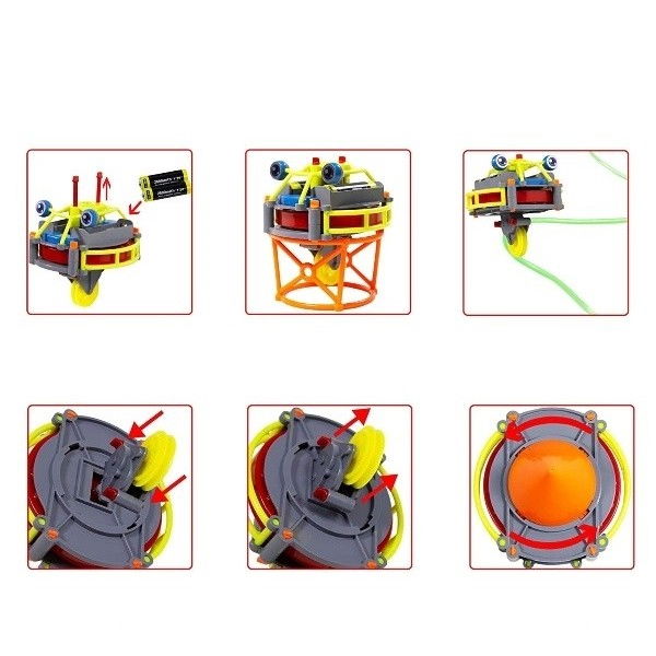 Jucarie circuit pentru copii, Flippy, Broscuta pe monociclu, Galben [6]