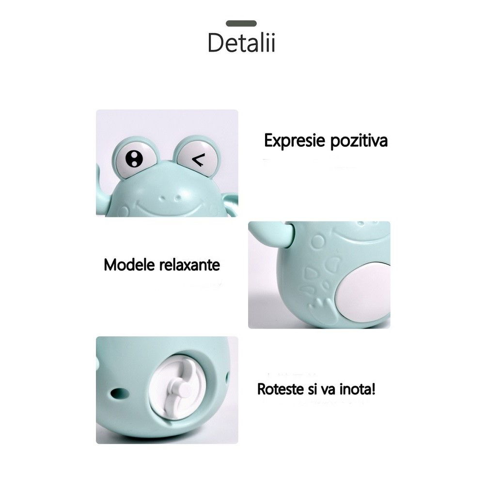 Jucarie de baie pentru copii, Flippy, broscuta bleu [4]