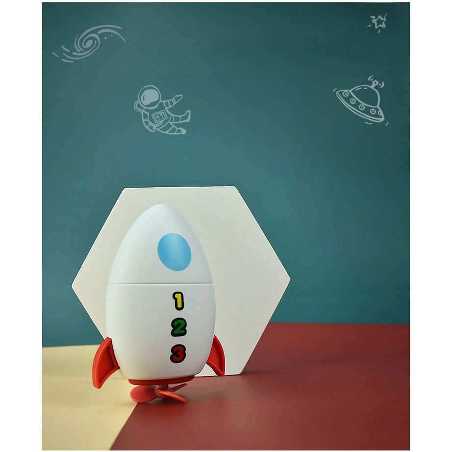 Jucarie de baie pentru copii, Flippy, Racheta de apa, 11 cm, Alb [7]