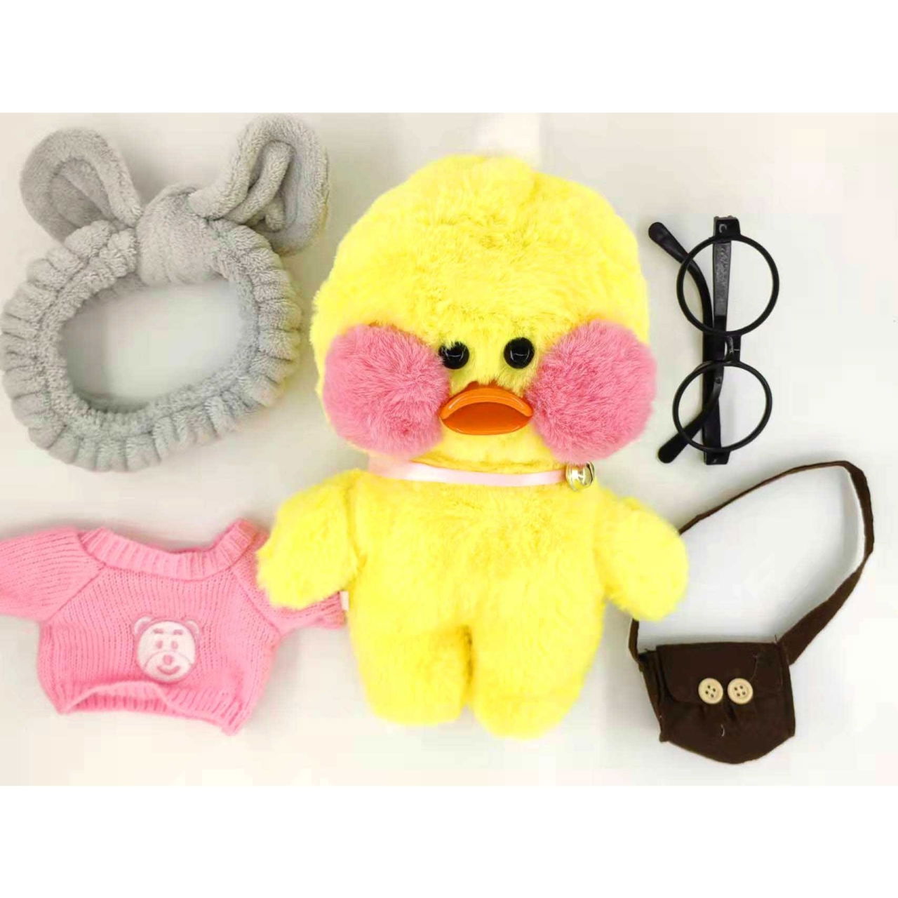 Jucarie De Plus Rata Lalafanfan Flippy - Obrajii Rosii, Haine Si Accesorii Random, Diverse culori [3]