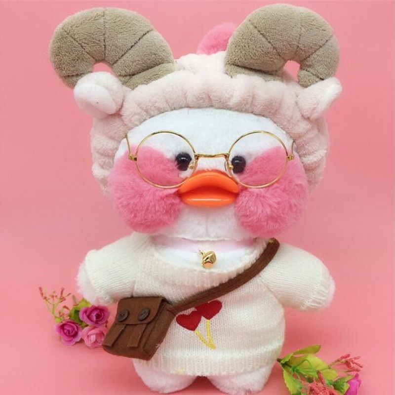 Jucarie de plus Ratusca Lalafanfan Flippy, Haine si Accesorii Random, Alb [5]