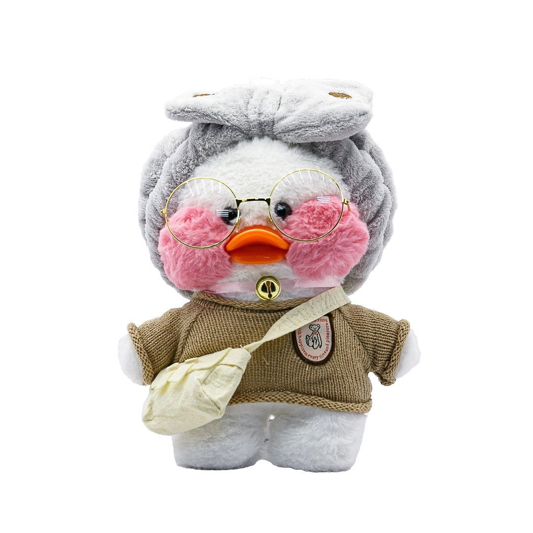 Jucarie de plus Ratusca Lalafanfan Flippy, Haine si Accesorii Random, Alb [4]