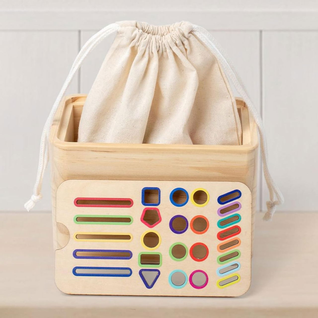 Jucarie de Sortare, Flippy, din Lemn, +36 Luni, Tip Montessori, Multicolor [4]