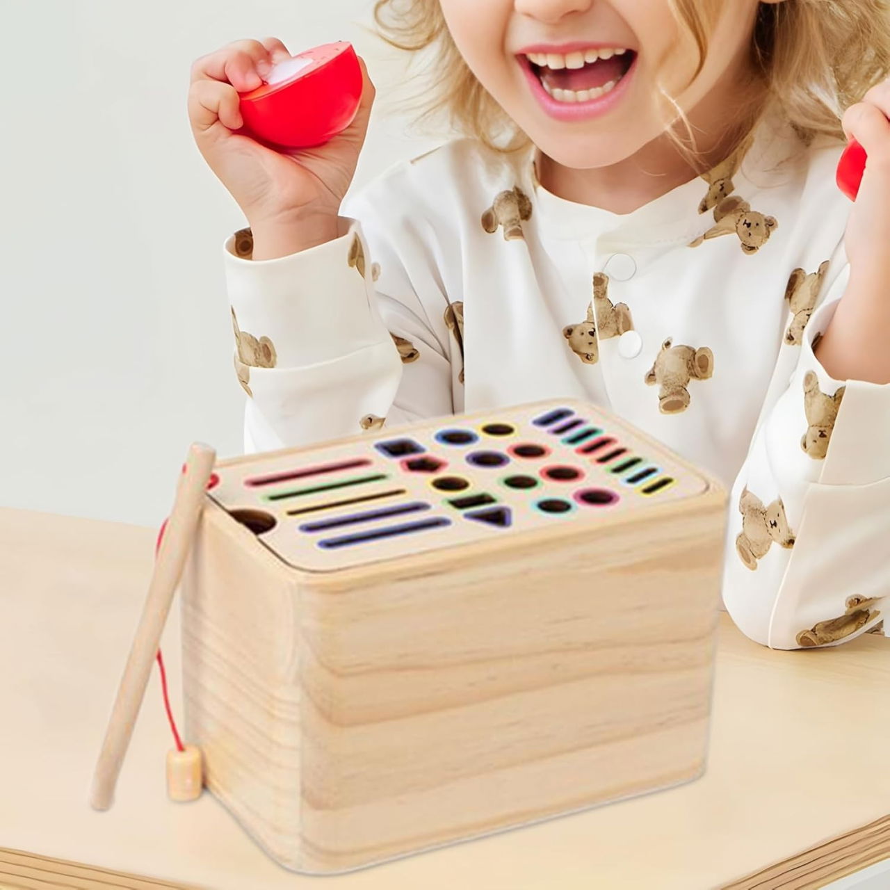 Jucarie de Sortare, Flippy, din Lemn, +36 Luni, Tip Montessori, Multicolor [3]