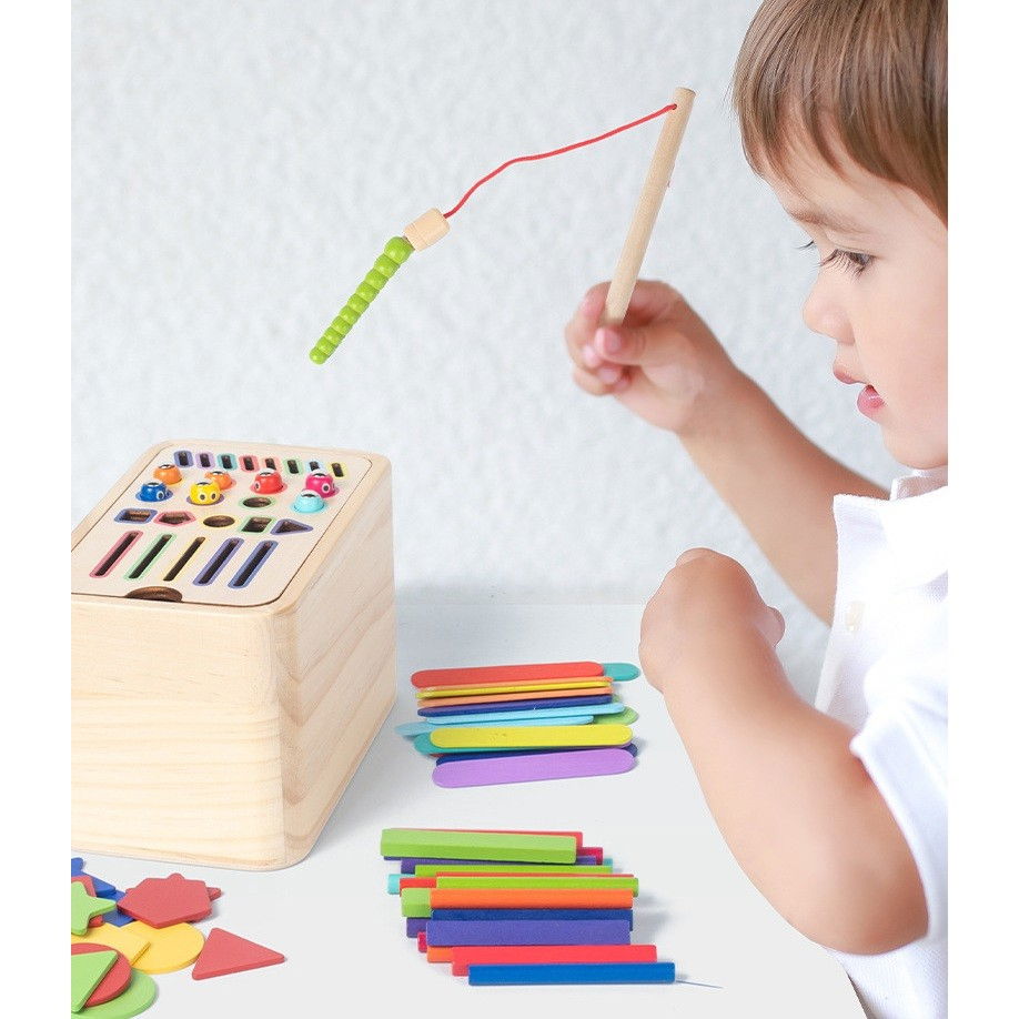 Jucarie de Sortare, Flippy, din Lemn, +36 Luni, Tip Montessori, Multicolor [2]