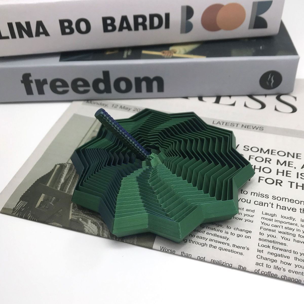 Jucarie Decompresie, Flippy, Model Stea 3D, DuoChrome, Maner Spirala, Turn Magic Geometric, Multiple Forme, Anti-stress, 11 cm, Negru/Verde [2]