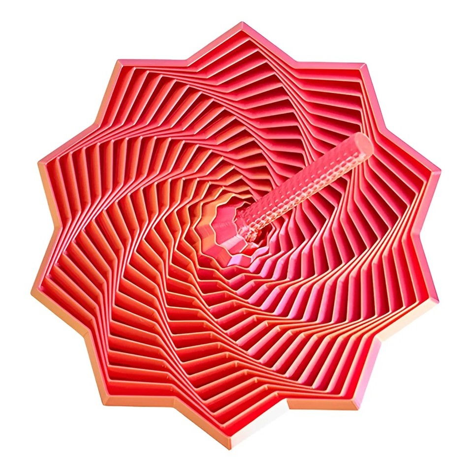 Jucarie Decompresie, Flippy, Model Stea 3D, DuoChrome, Maner Spirala, Turn Magic Geometric, Multiple Forme, Anti-stress, 11 cm, Roz/Auriu [1]