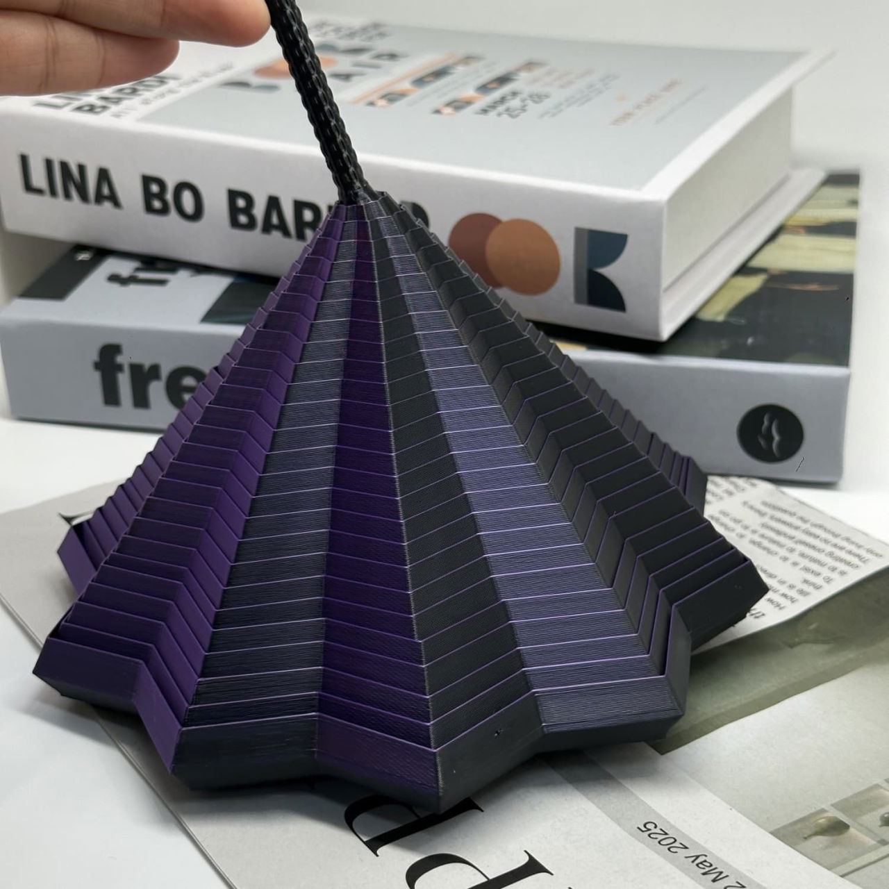 Jucarie Decompresie, Flippy, Model Stea 3D, DuoChrome, Maner Spirala, Turn Magic Geometric, Multiple Forme, Anti-stress, 8.6 cm, Negru/Mov [2]