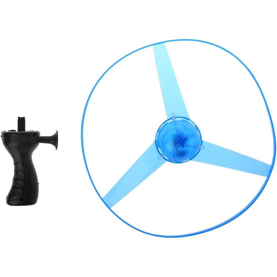 Jucarie Disc Zburator, Distractiv pentru Copii, Flippy, Aruncator Manual din Plastic, cu Lumini, Albastru [1]