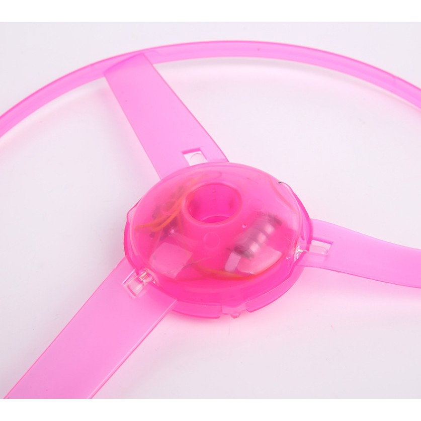 Jucarie Disc Zburator, Distractiv pentru Copii, Flippy, Aruncator Manual din Plastic, cu Lumini, Roz [5]