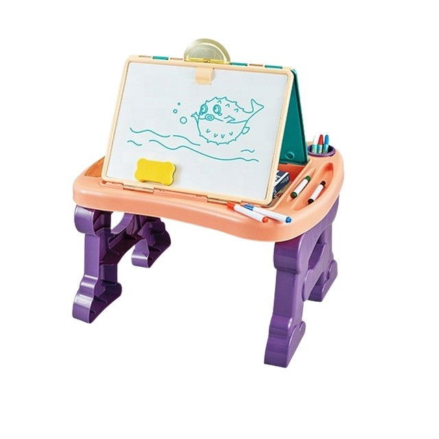 Jucarie educativa pentru copii 2 in 1, masa si tabla pentru desenat [1]