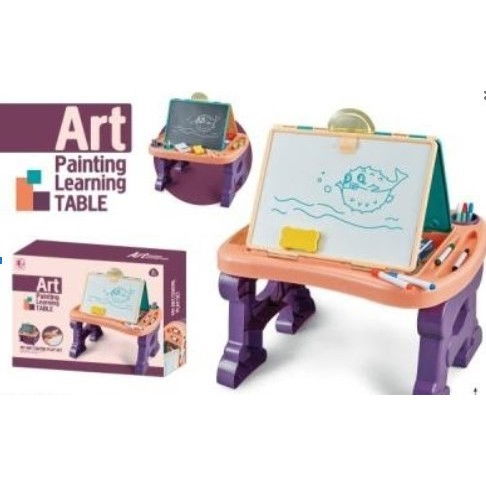 Jucarie educativa pentru copii 2 in 1, masa si tabla pentru desenat [5]
