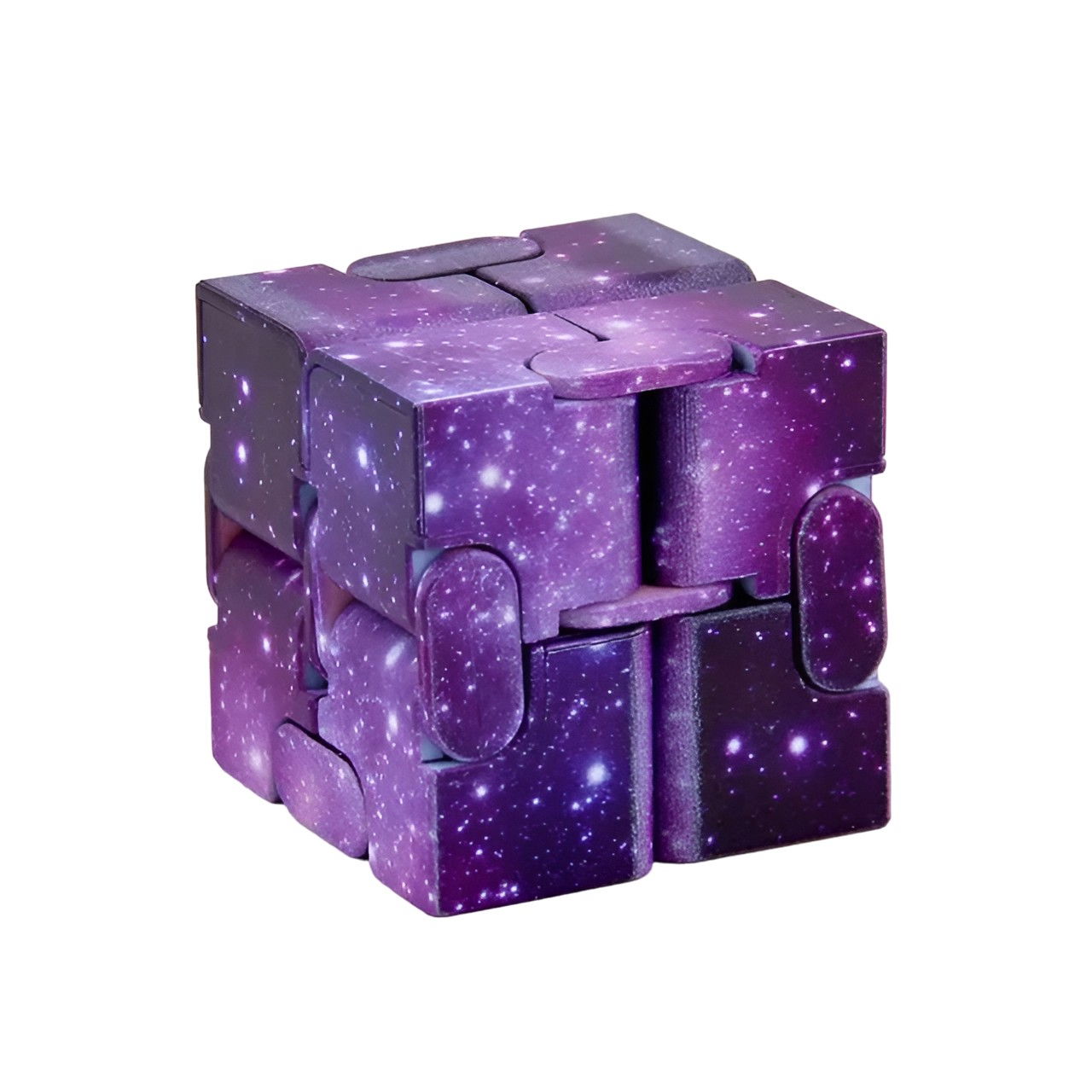 Jucarie Interactiva Antistres cu Miscari Infinite, Cub Magic, 3 ani, 4x4x4cm, Violet [1]