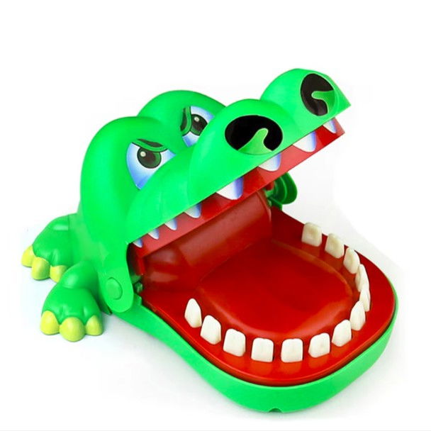 Jucarie interactiva Crocodil Dentist, Flippy, Joc de Grup/Familie, 13 Dinti, Extra Big 21 x 14.5 x 11 cm, Verde [1]