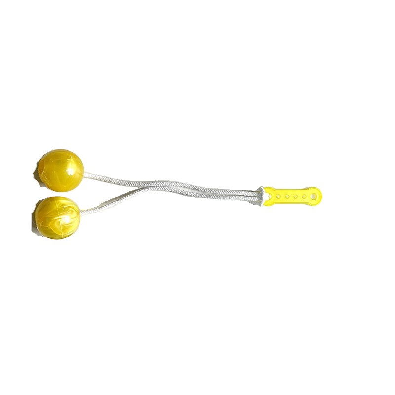 Jucarie interactiva cu bile, Flippy, Clackers ball, antistres, Galben, 40 mm [1]