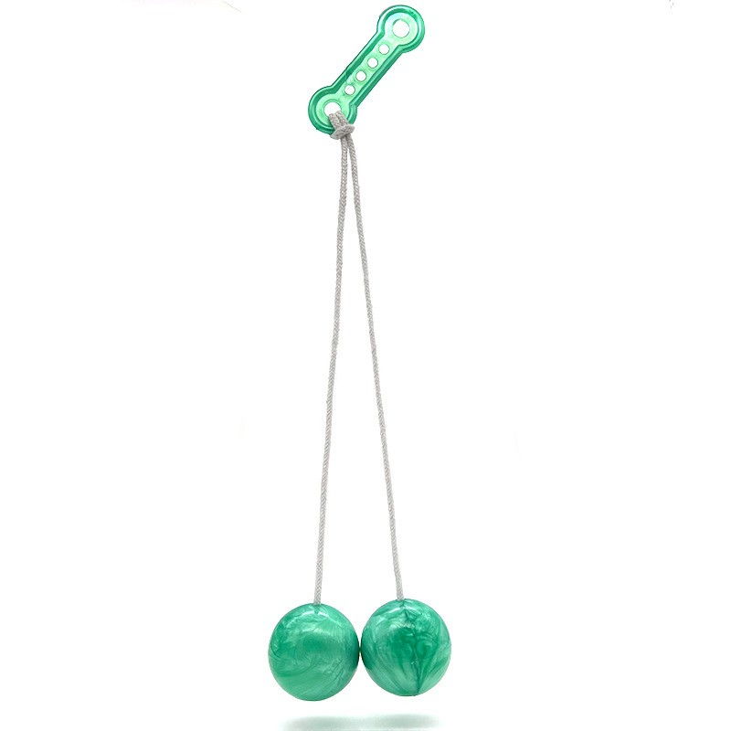Jucarie interactiva cu bile, Flippy, Clackers ball, antistres, Verde, 40 mm [1]