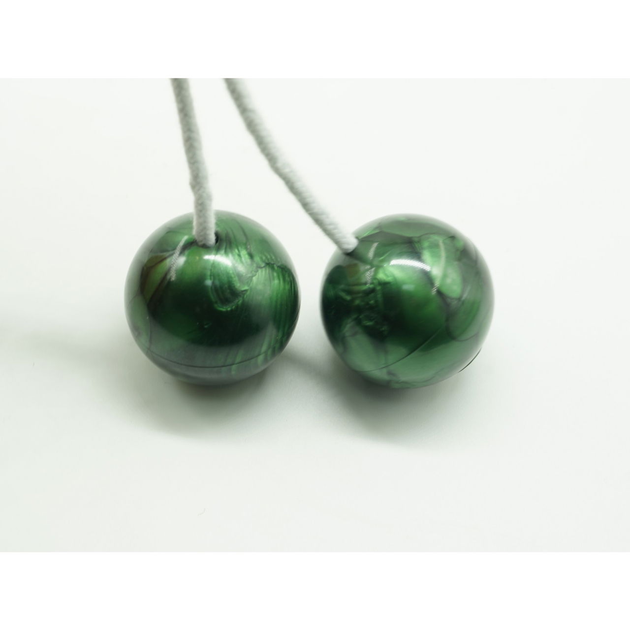 Jucarie interactiva cu bile, Flippy, Clackers ball, antistres, Verde, 40 mm [3]