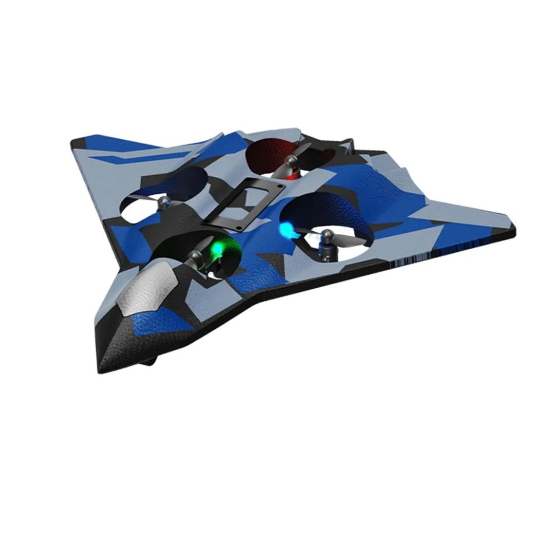 Jucarie Interactiva, Flippy, Aeronava de Lupta, din EVA, cu Telecomanda, Incarcare USB, +14 Ani, 24 x 25.5 x 4.2 cm, Model Army, Albastru [1]
