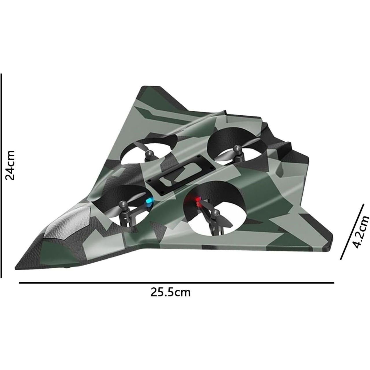 Jucarie Interactiva, Flippy, Aeronava de Lupta, din EVA, cu Telecomanda, Incarcare USB, +14 Ani, 24 x 25.5 x 4.2 cm, Model Army, Verde [5]