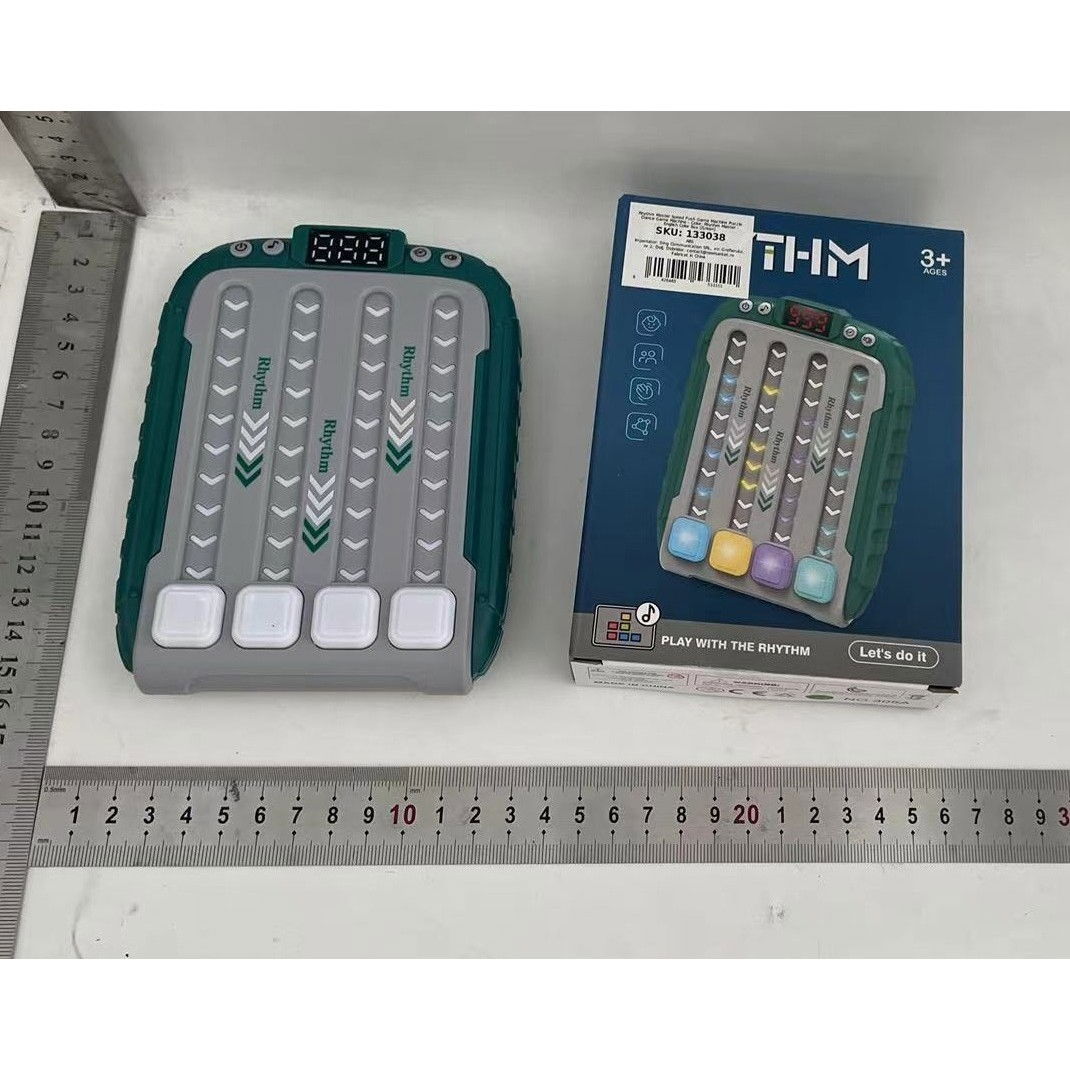 Jucarie Interactiva, Flippy, Joc Rhythm, +3 Ani, din ABS, 6 Niveluri, 15 x 3 x 11 cm, Functie Muzicala, Verde [2]