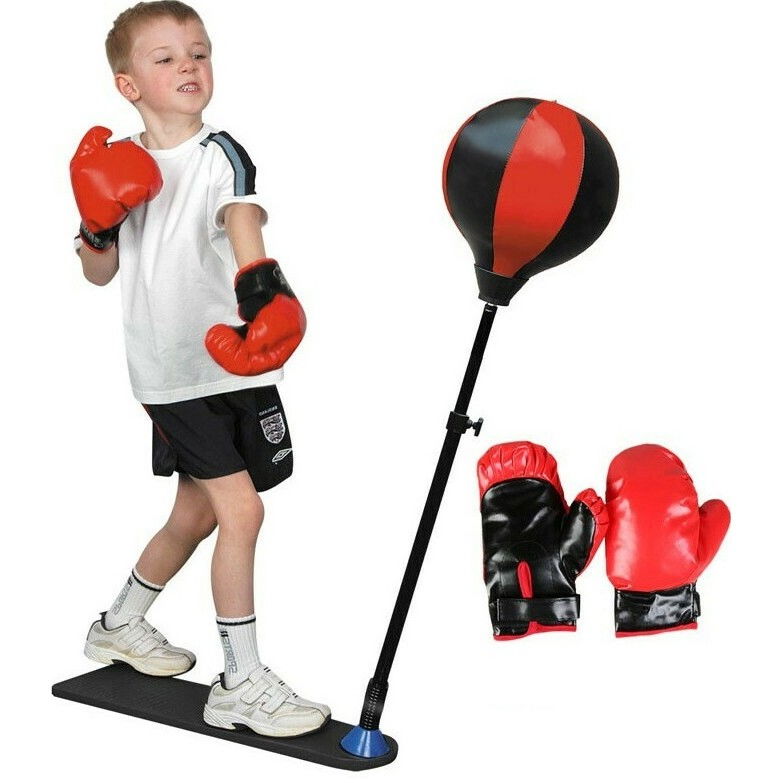 Jucarie Interactiva, Flippy, Model Sfera de Box de Picior, Manusi Incluse, Inaltime Reglabila, +3 Ani, 120 x 25 x 52.5 cm, Rosu/ Negru [3]