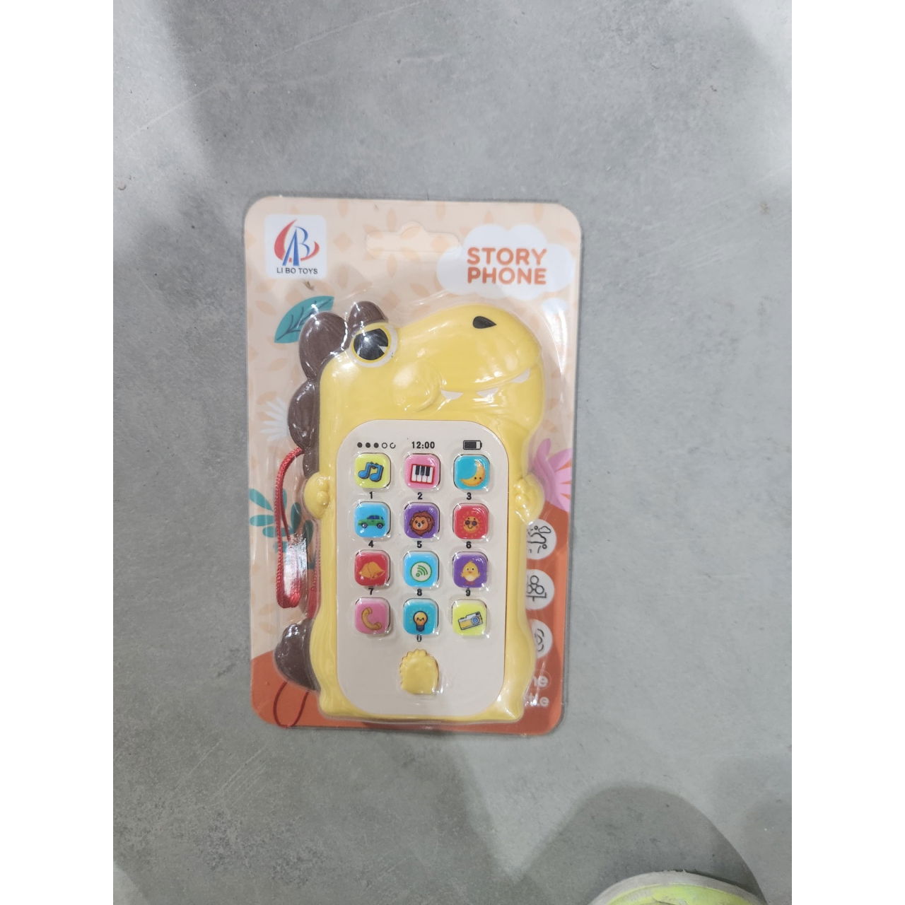 Jucarie Interactiva, Flippy, Telefon Inteligent, Model Dinozaur, Functii Educative, Muzicale si Voce, 4-6 ani, 19 x 11.5 cm, din Plastic, Galben [1]