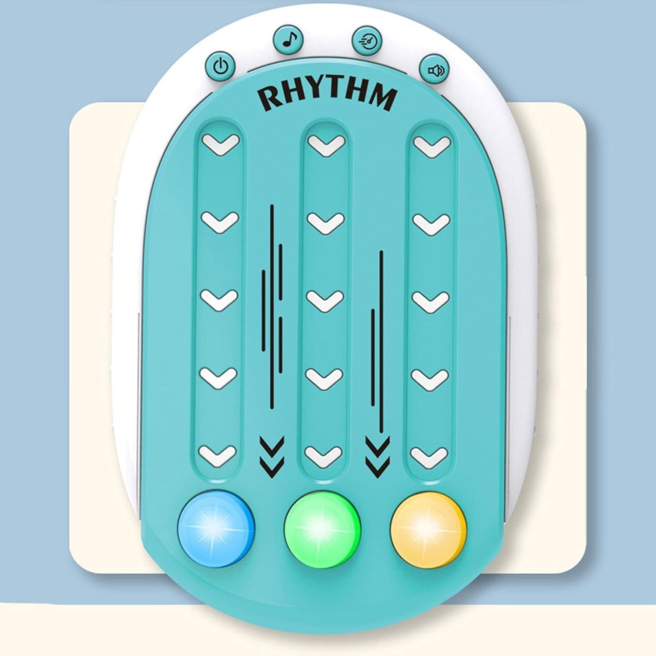 Jucarie Interactiva, Flippy, Tip Jocuri Ritmice, +3 Ani, din ABS, 8 Niveluri de Joc, 9.5 x 2.5 x 13.6 cm, Albastru [5]